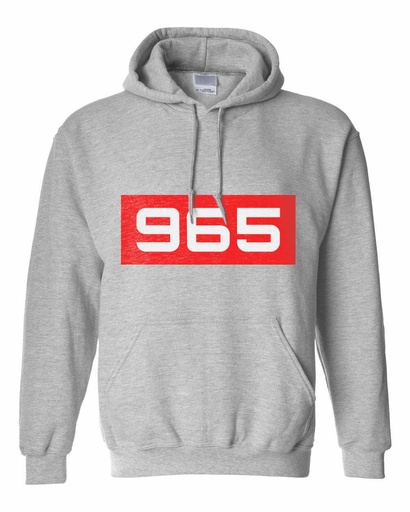 [Drag 965-027] Drag 965 Gray Hoodie With 965 Logo