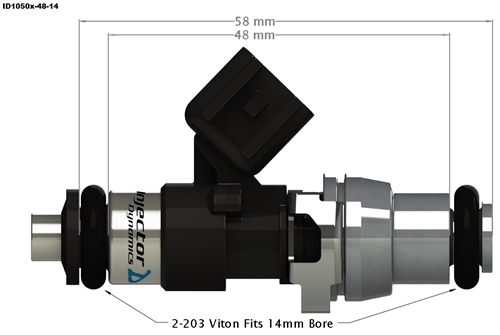 Injector Dynamics 1050cc Injector Set for Hellcat, Demon, Trackhawk, TRX & Durango SRT Hellcat - 1050.48.14.14.8