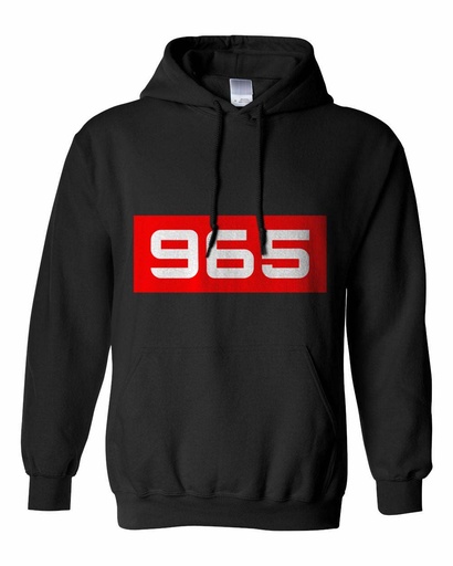 [Drag 965-025] Drag 965 Black Hoodie With 965 Logo